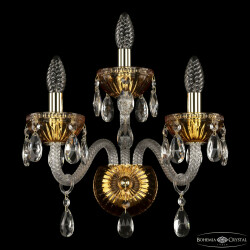 Фото Бра 5417B/2+1/165 G Amber/M-1G Bohemia Ivele Crystal