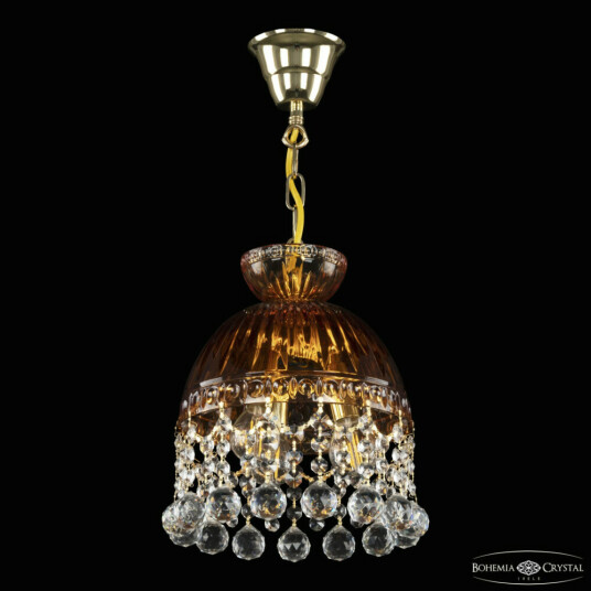Фото Подвесной светильник с хрустальными плафонами 5478/22 G Amber/M-1G Balls Bohemia Ivele Crystal
